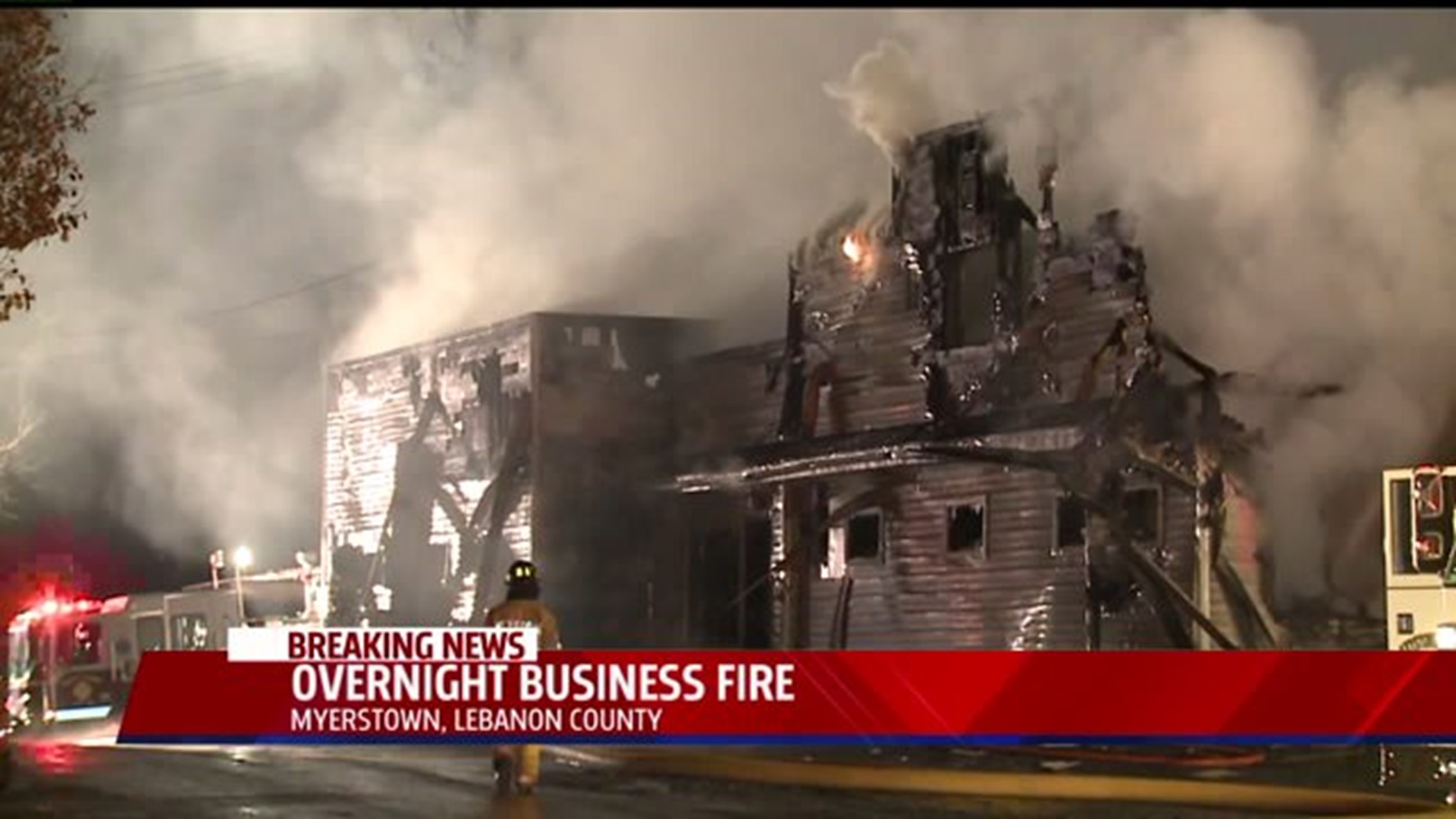 Fire rips through business in Lebanon County