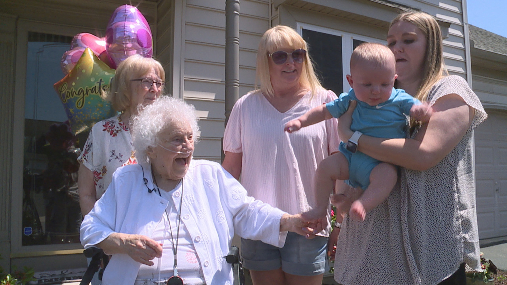 Family and friends gathered in East Manchester Township on Sunday to celebrate the birthday of Nelda Crump.