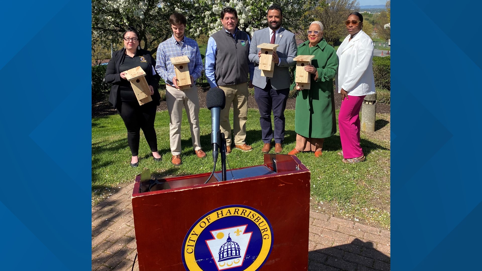 Harrisburg leaders outlined future plans to help the environment in celebration of Earth Day on Monday.