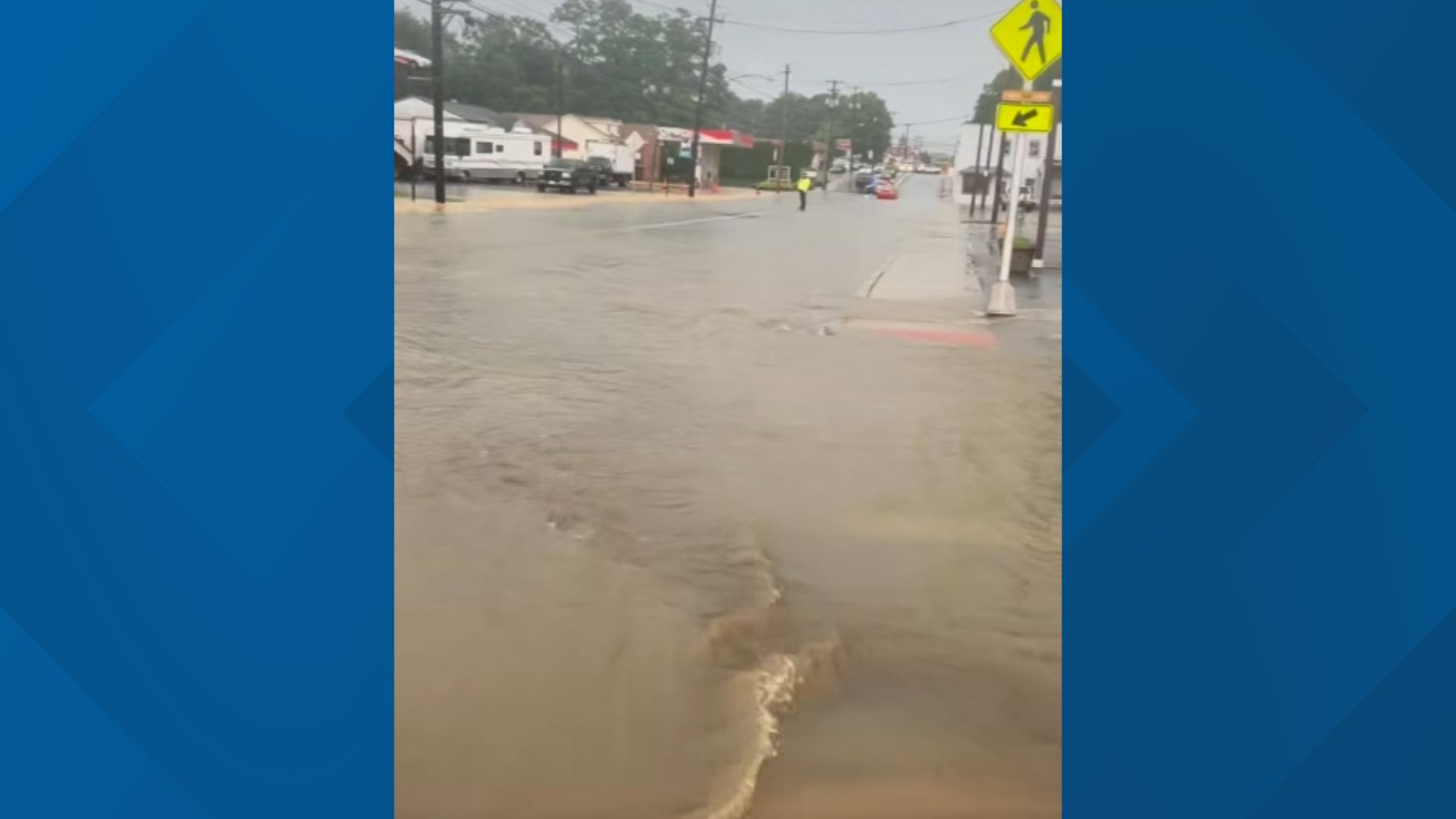 Flooding in Mount Joy on July 14, Credit: Lucy Lou, Facebook