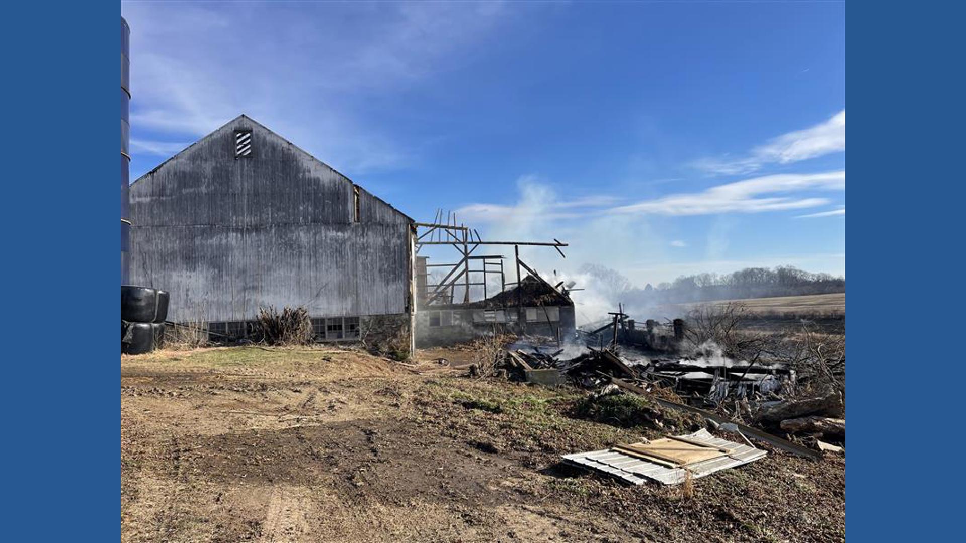 Crews respond to a barn fire in Lancaster after controlled burn was ...