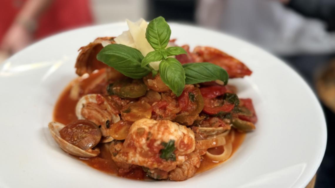 Olivia's cooks their Pescatore Calabrese in the FOX43 kitchen | fox43.com