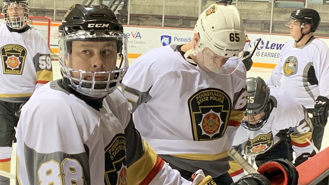 Pa. State Troopers play in charity hockey tournament