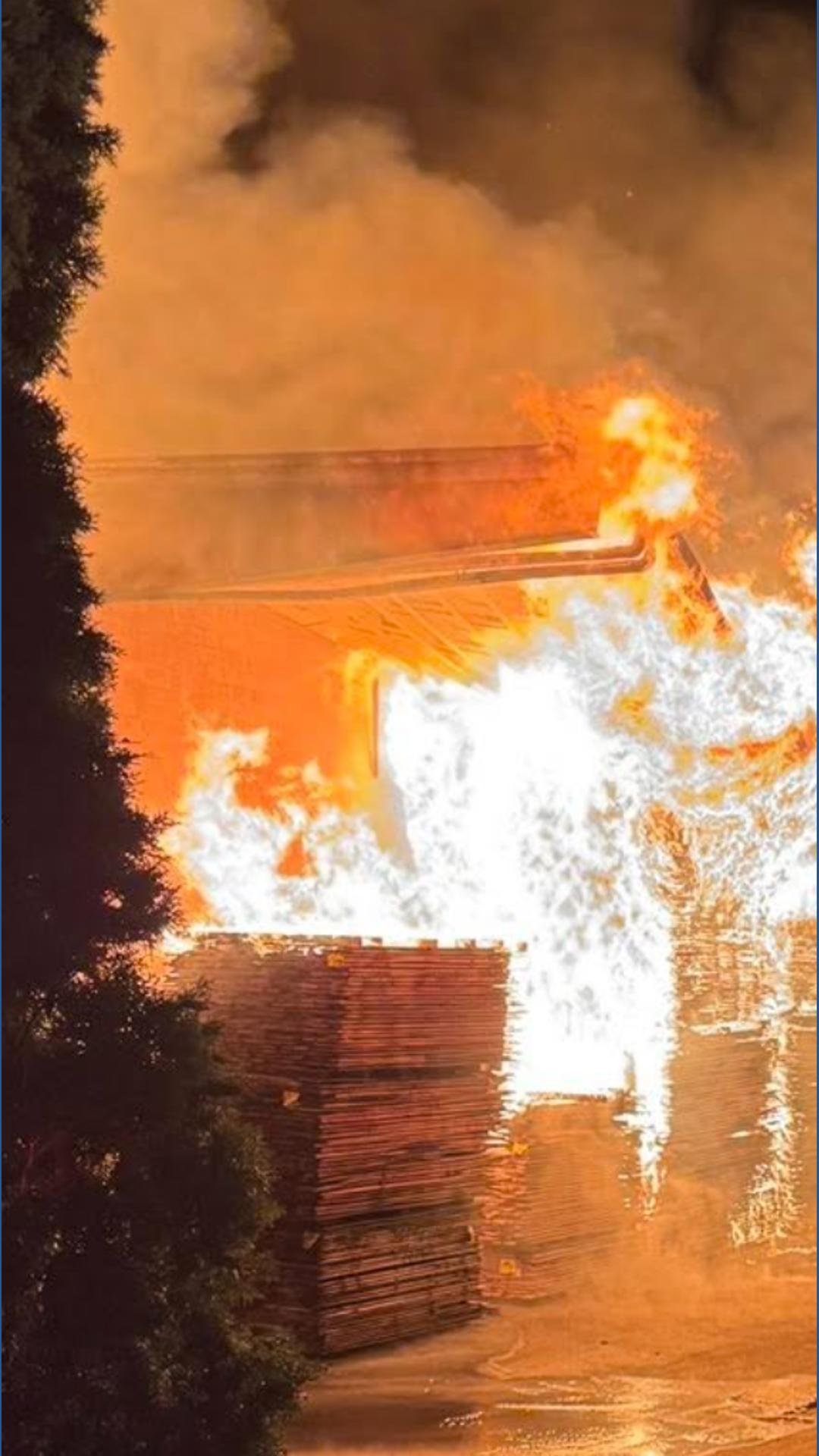 Fire breaks out at Weaber Lumber manufacturing company in Lebanon
