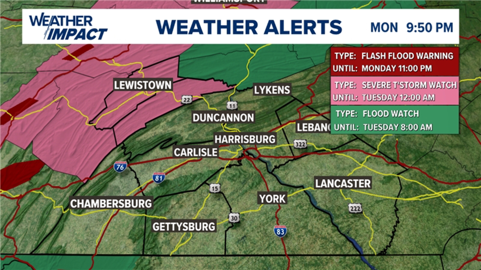 Severe thunderstorm watch issued for parts of central Pa. | Weather ...