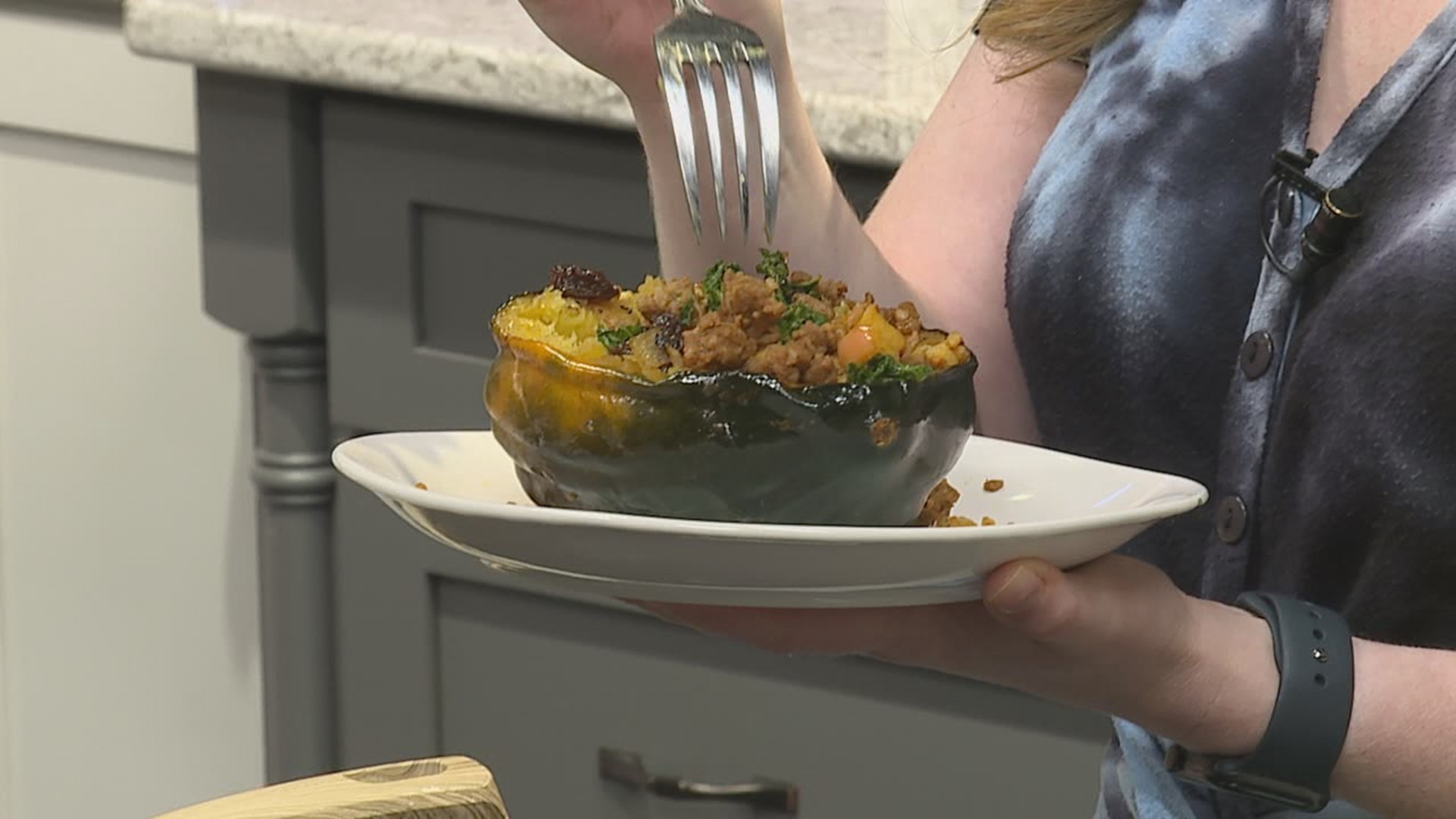 Acorn squashes are often overlooked in the produce section this time of year, but not anymore! Andrea Michaels has a simple recipe that includes more fall favorites.