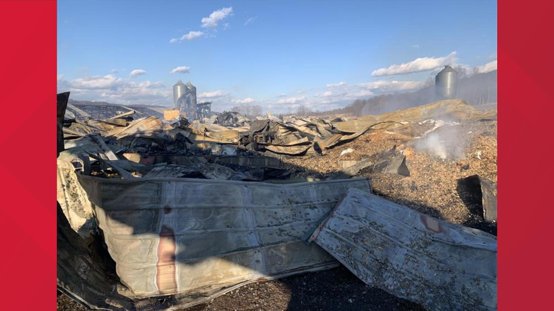 Crews respond to 3-alarm fire at chicken barn in Juniata County | fox43.com