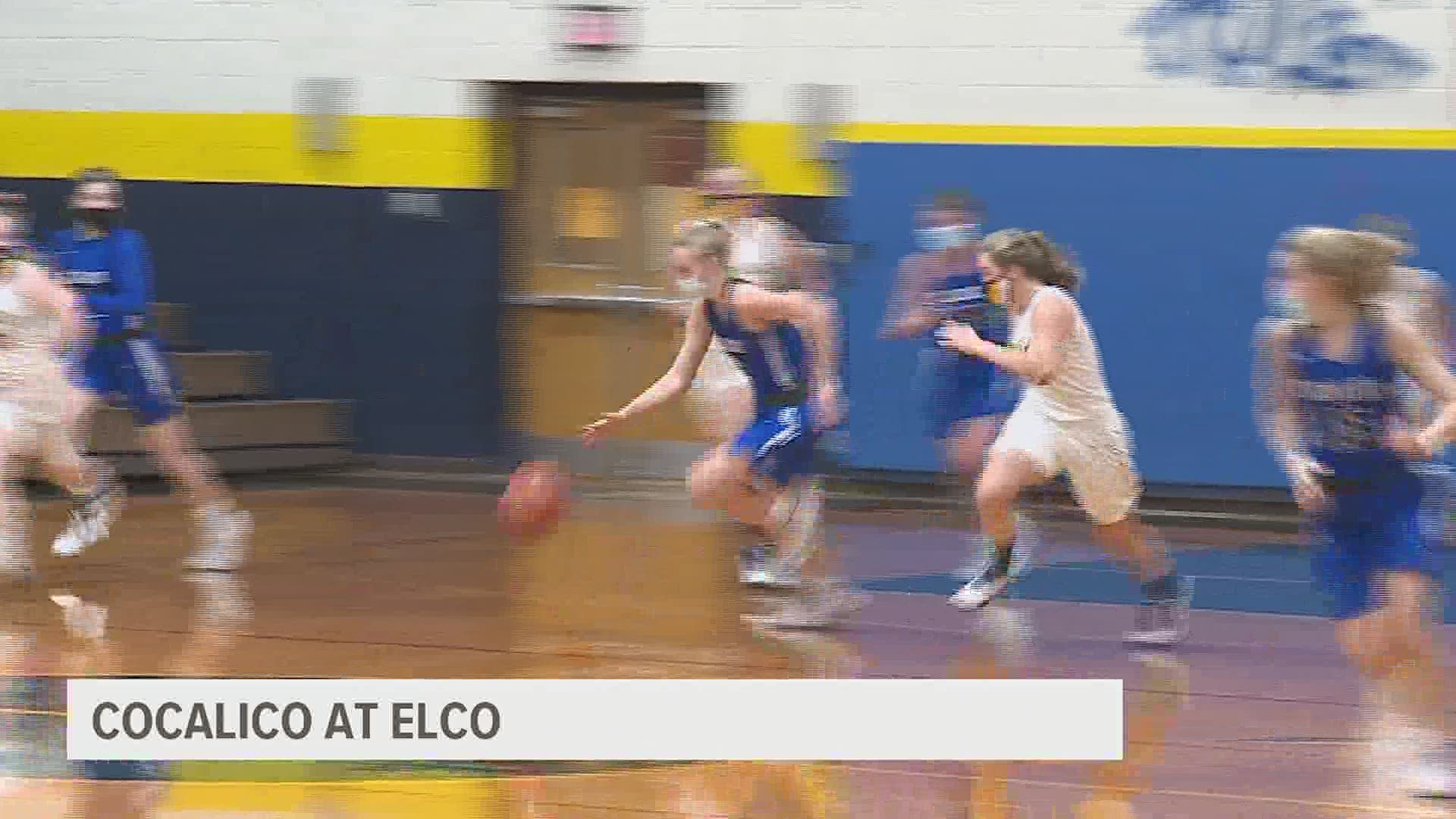 The Eagles edged ELCO, 49-46.