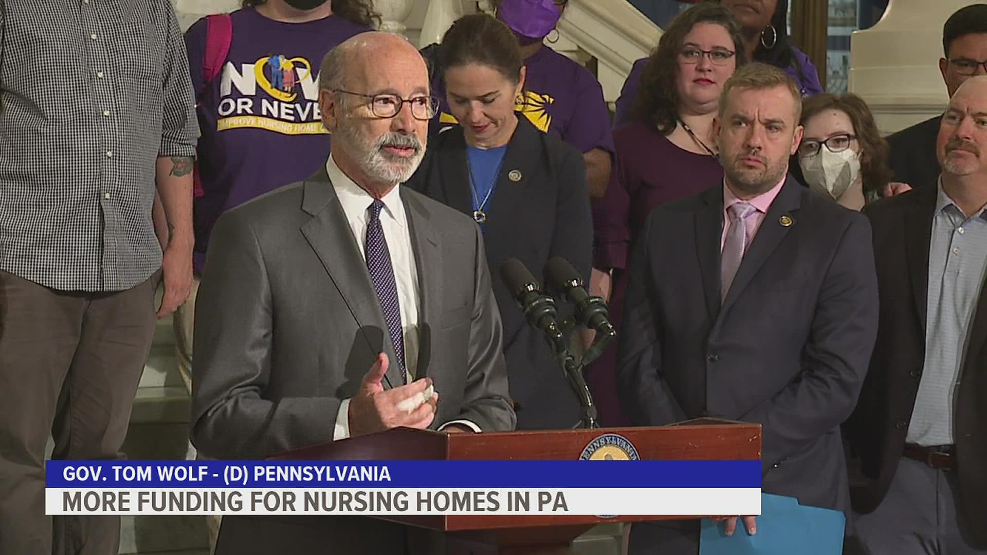 Tom Wolf to add nearly $300 million a year in additional Medicaid reimbursements, aiding an industry wracked by COVID-19 and struggling with high staff turnover.