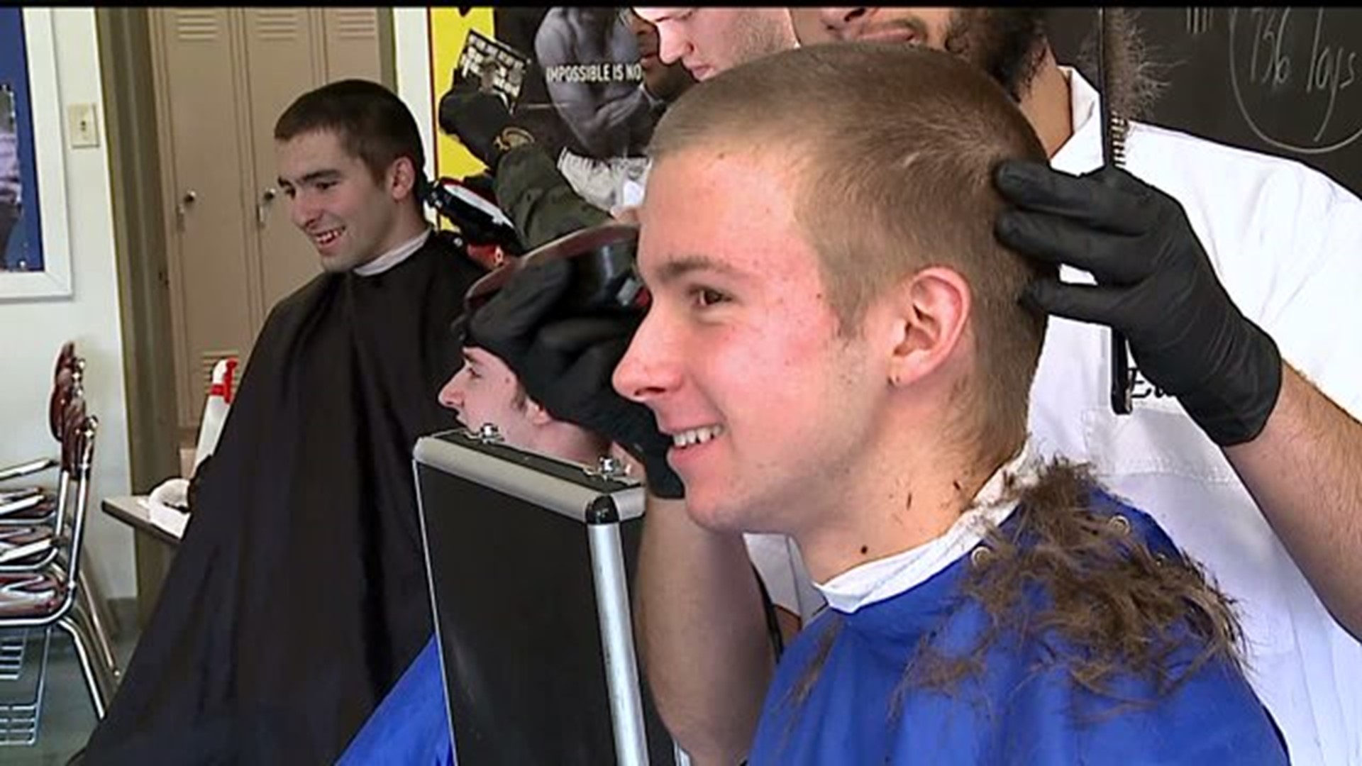 6 Lancaster Catholic seniors shave heads after reaching Toys-for-Tots goal