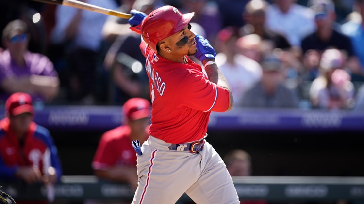 Perfect fill-in: Camargo, Phillies top Rox 9-6 to end skid