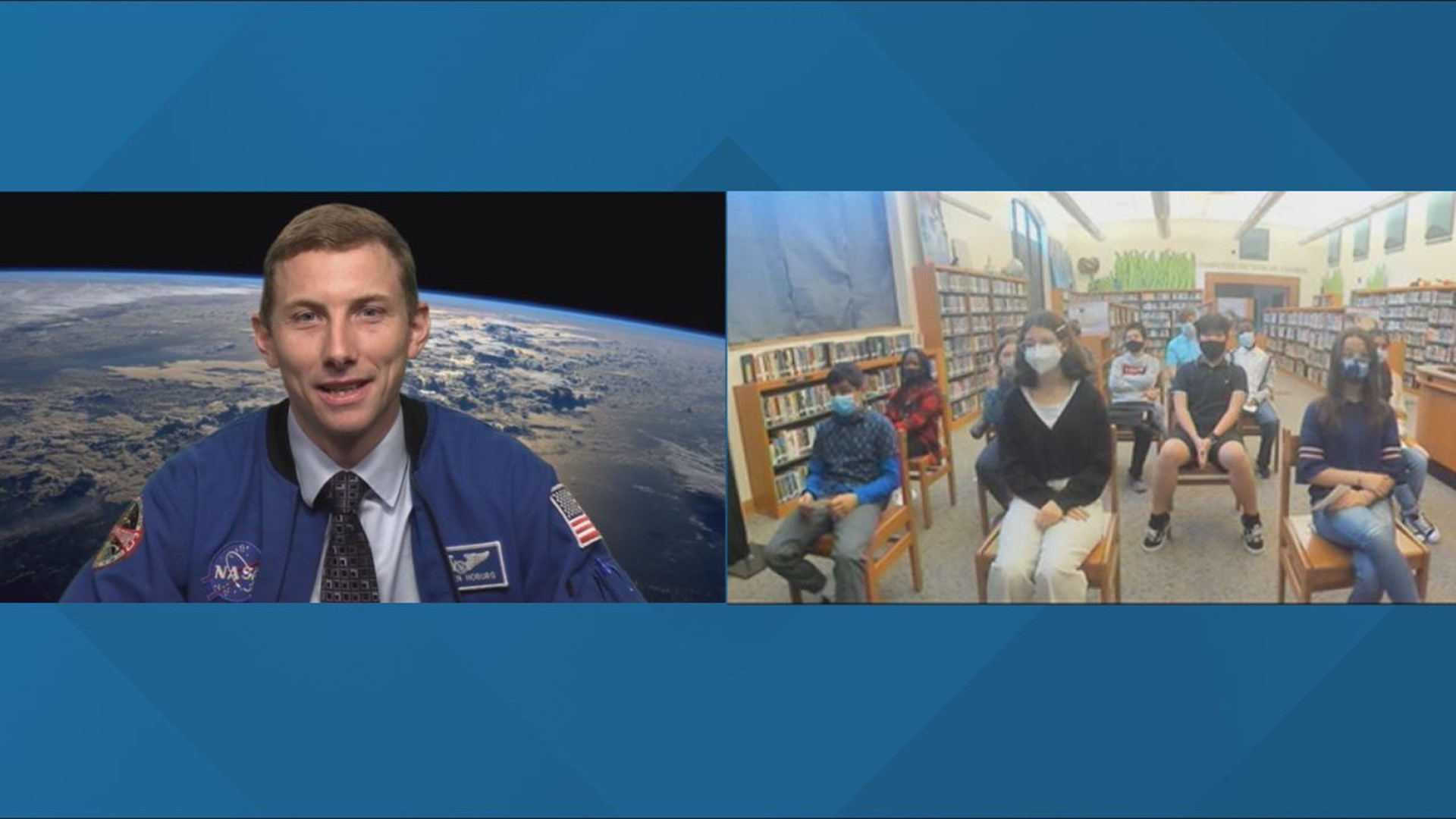Astronaut Hoburg, a PA native, talked about how he became an astronaut, answered students' questions, and discussed NASA's next goal of putting people on the moon.
