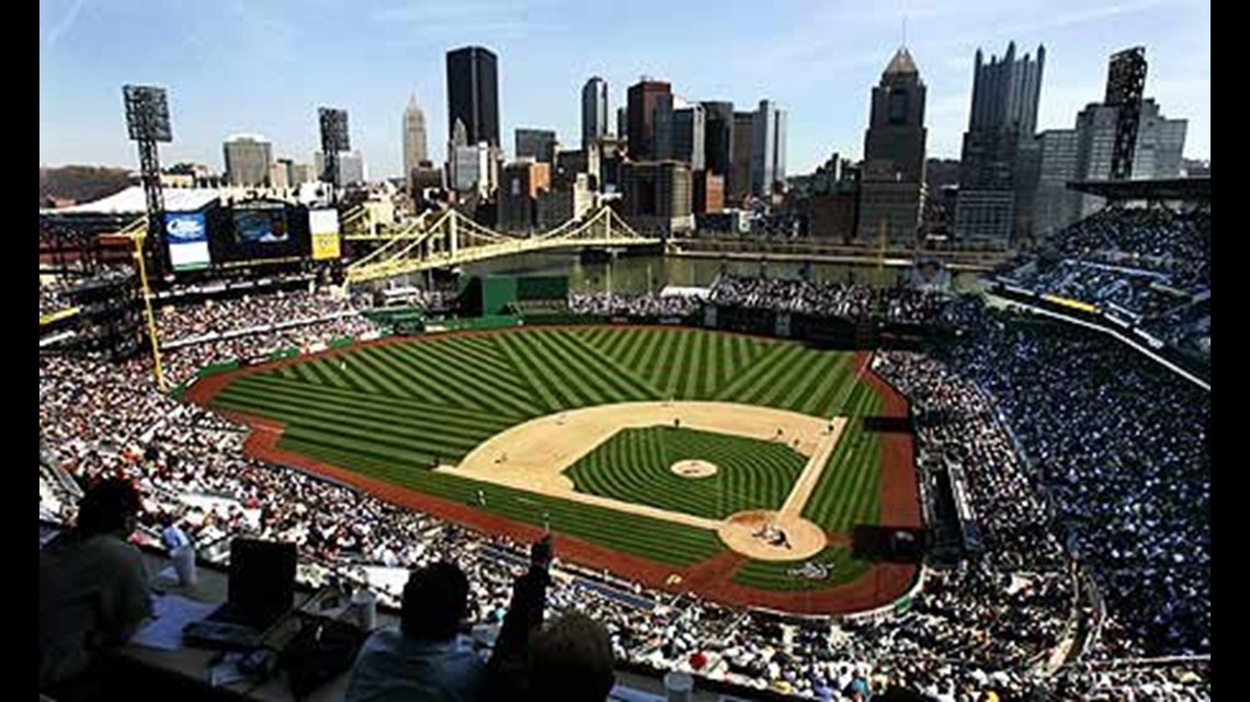 PNC Park, home field to the Pirates playing the Milwaukee Brewers