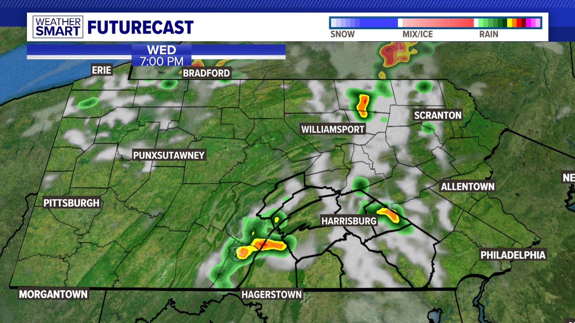 A few showers and storms return Wednesday, Thursday and into the holiday weekend. It's not a complete washout.
