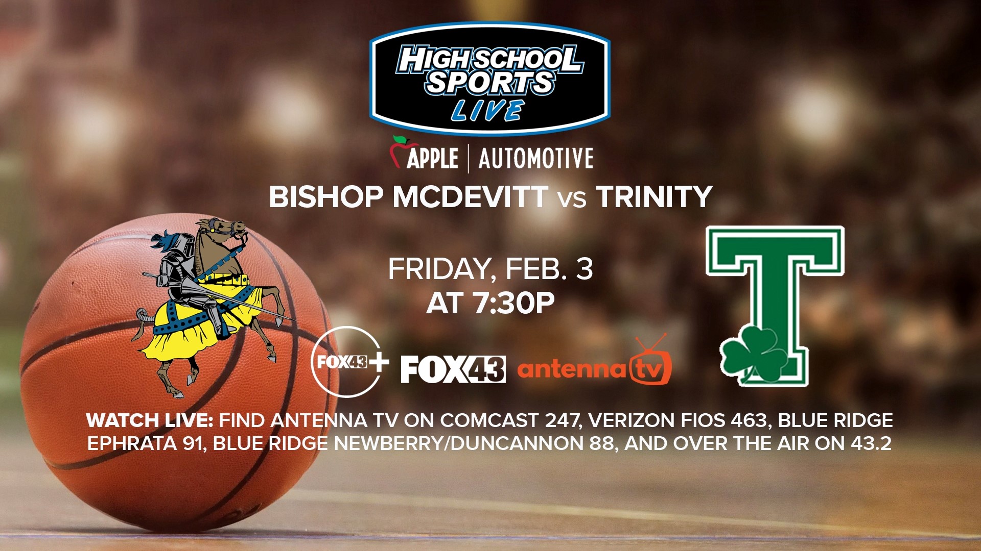 Bishop McDevitt travels to Trinity High School for High School Basketball action on Feb. 3, 2023.