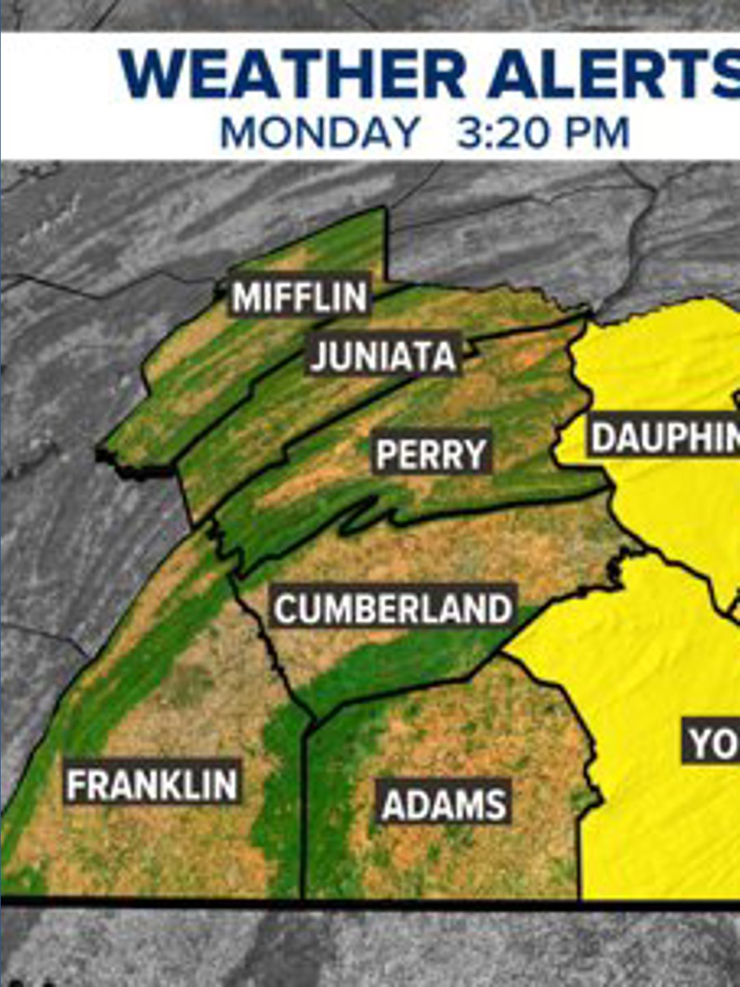 Weather Impact Alert on Monday for strong winds and potential severe ...