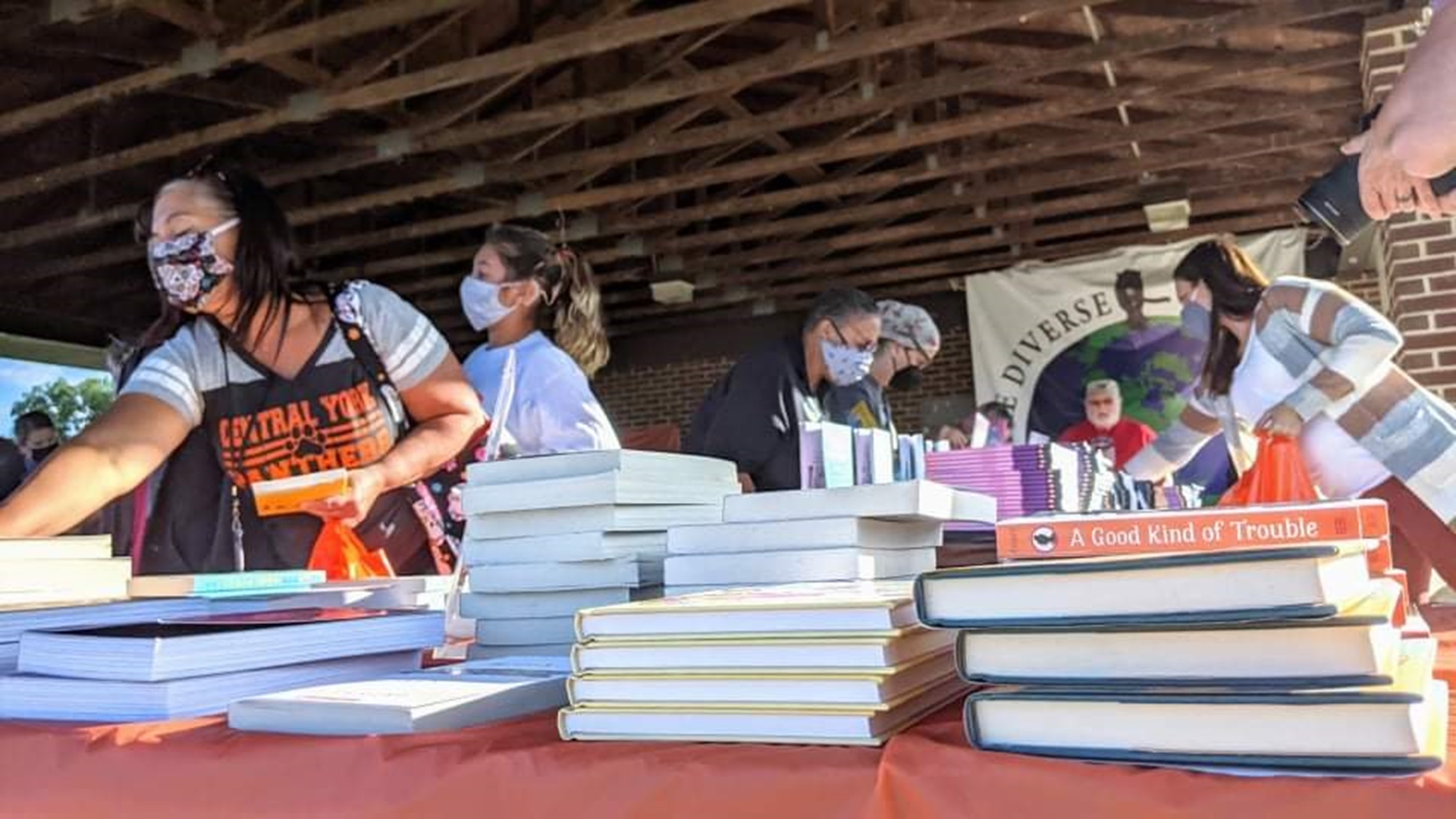 A free book giveaway was held in York County’s Cousler Park Sept. 29 in response to the now-reversed book ban in Central York School District.