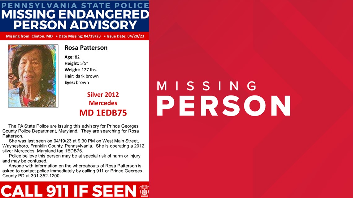 Police searching for Maryland woman last seen in Franklin County ...
