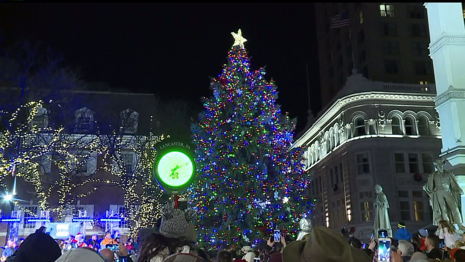 Annual Mayor`s Tree Lighting in Lancaster draws thousands to Penn Square for caroling, Tuba Christmas, and a visit from Santa Claus