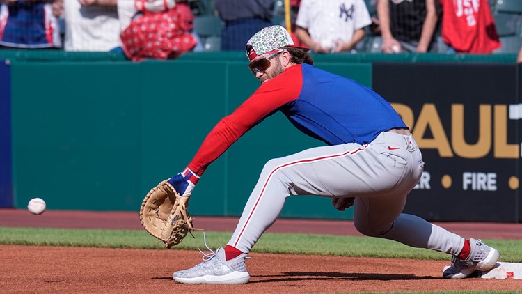 Phillies slide star Bryce Harper over to first base as team evaluates trade  deadline options