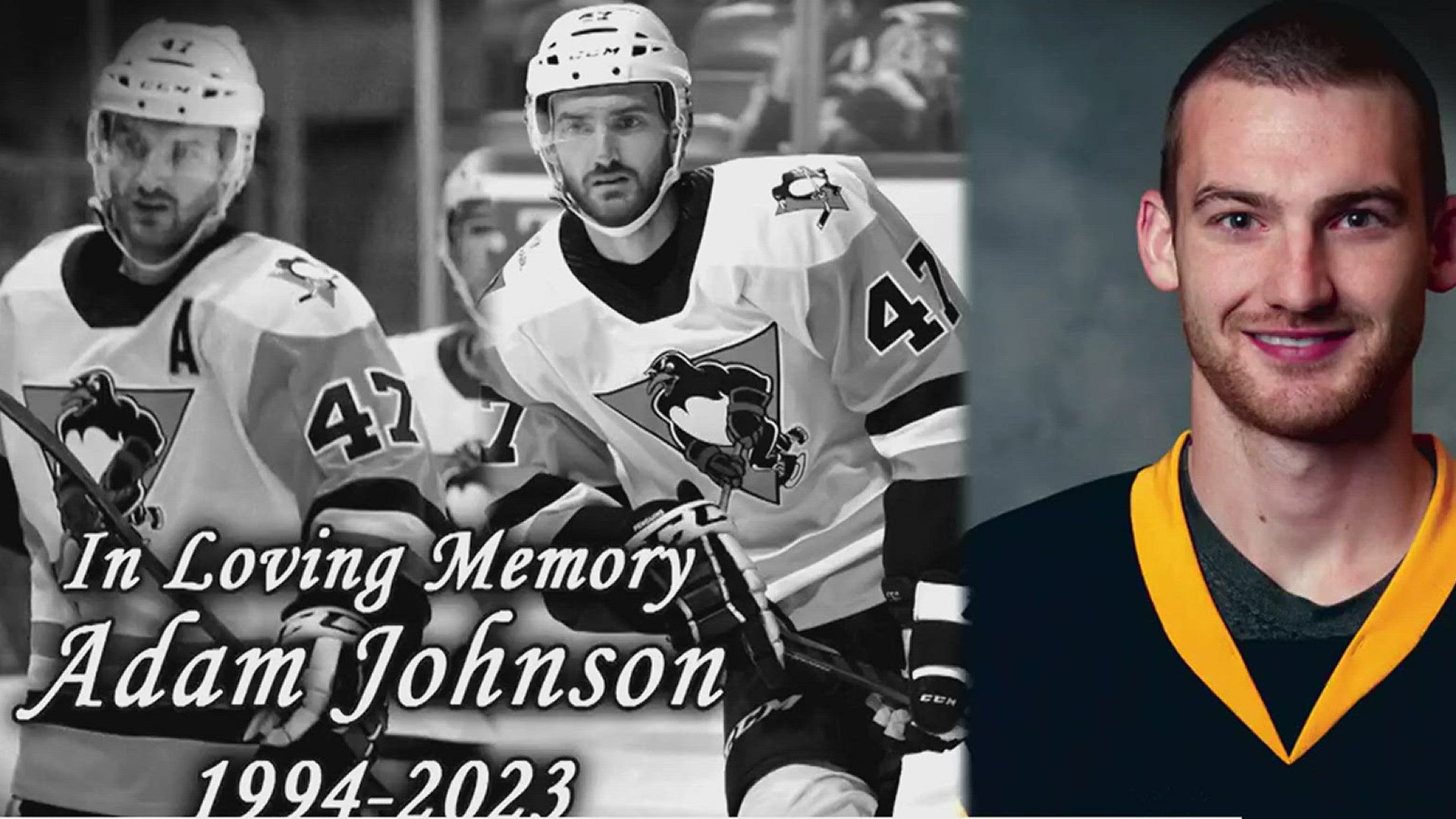 Adam Johnson's UK team retires his jersey number after the American  player's skate-cut death