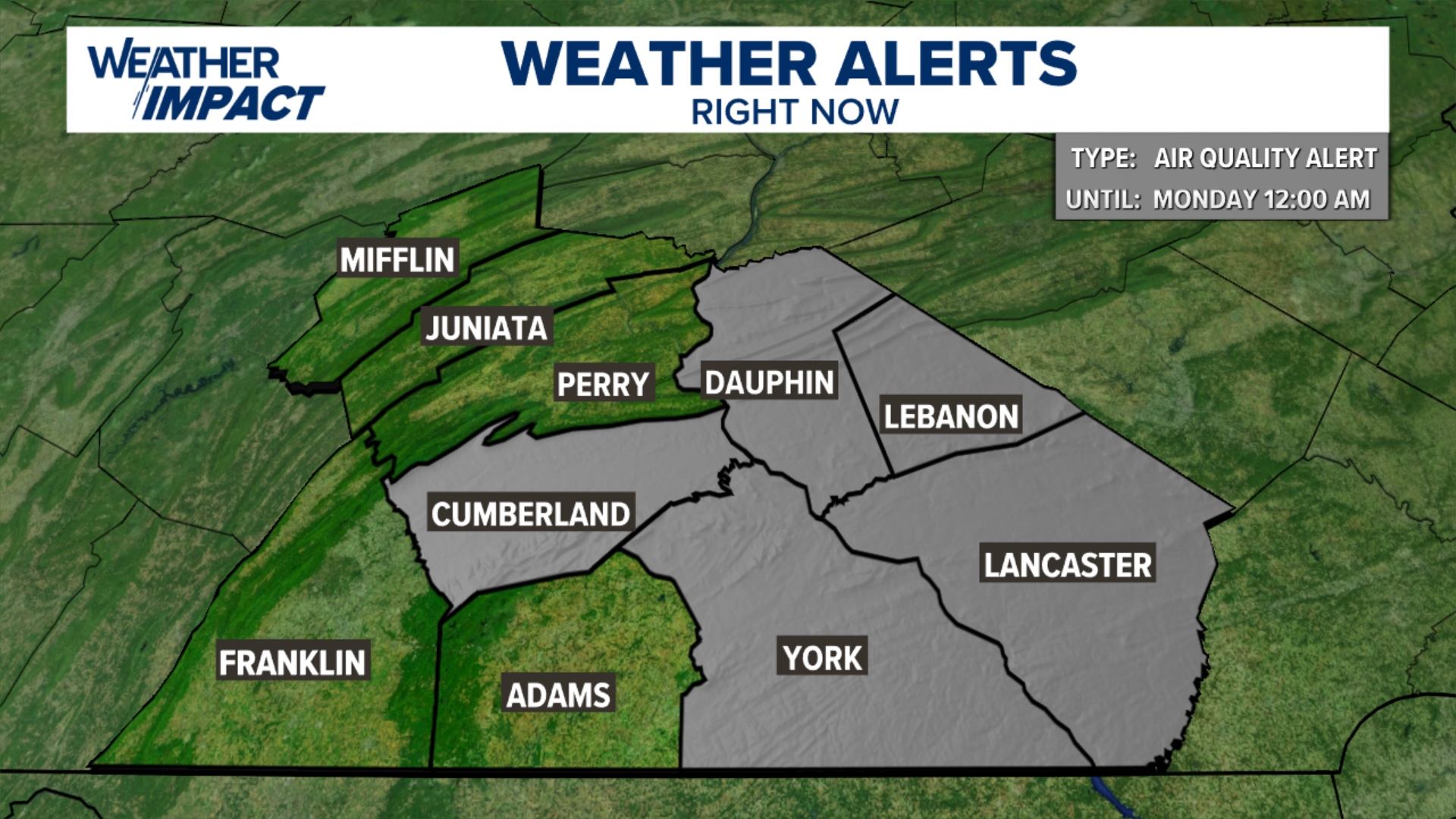 Code Orange Air Quality Alert in place Sunday for portions of South ...