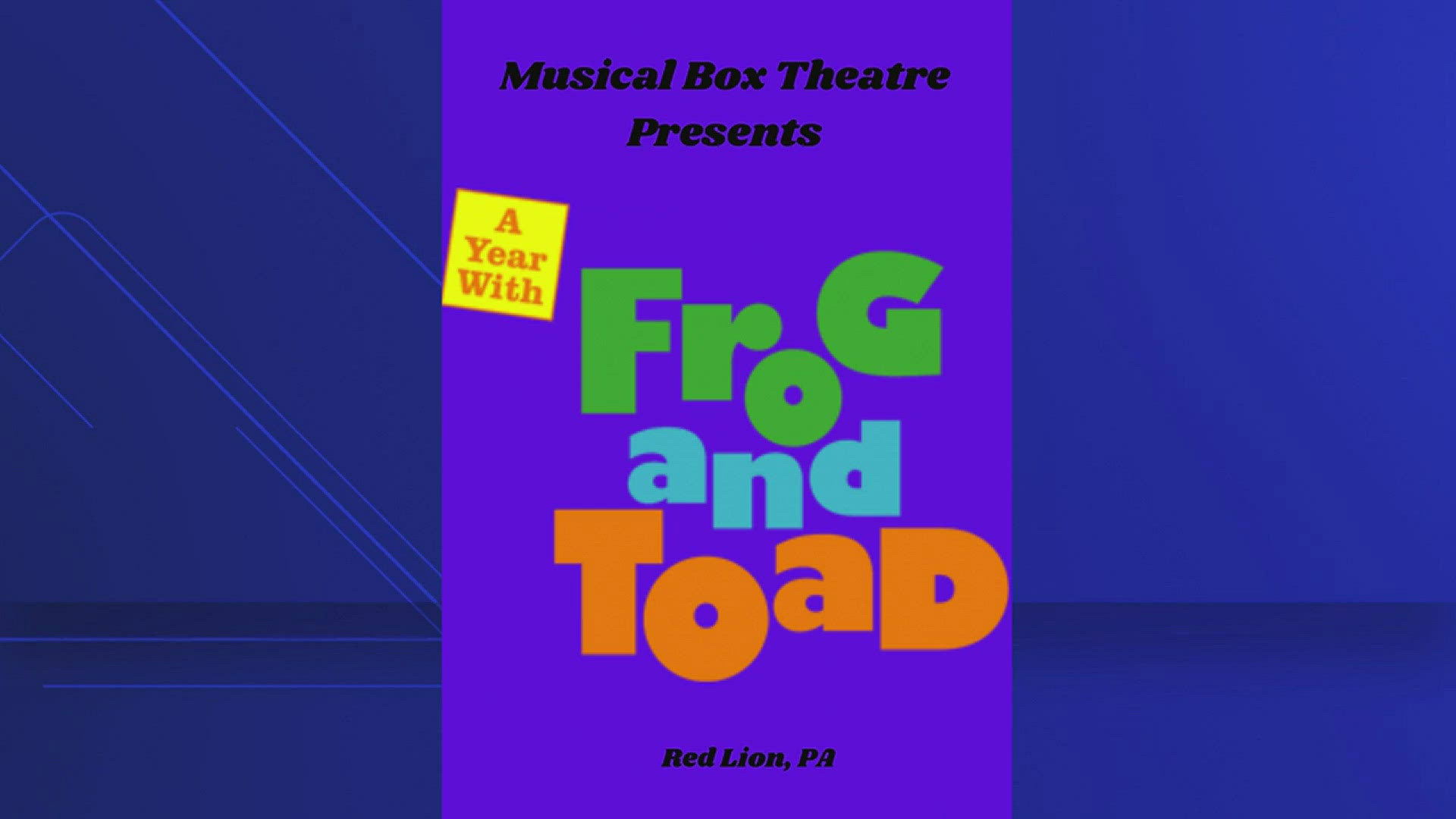 The group will perform "A Year with Frog & Toad" at the Chapel Church Parrish Building at 3050 Cape Horn Road in Red Lion.