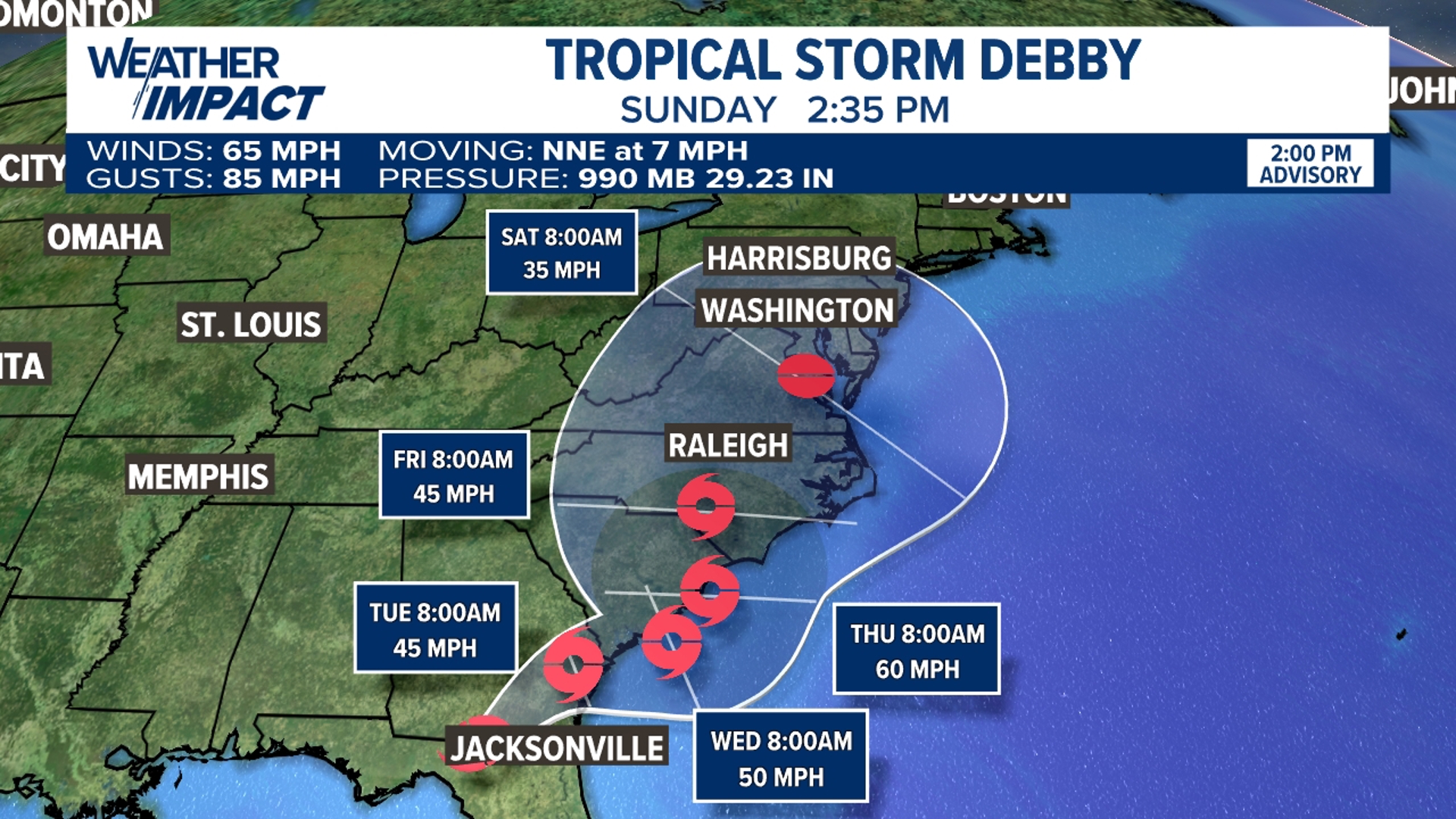 Here's how you can track the latest on Hurricane Debby.