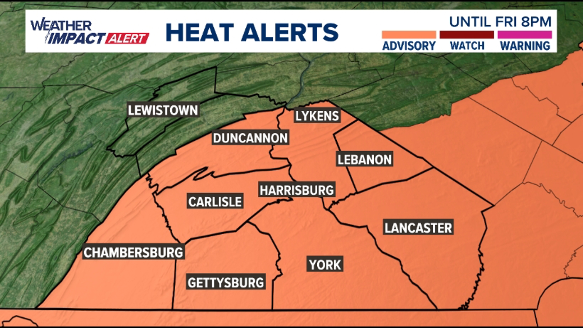 Weather Impact Alert Day Friday for high heat, scattered storms | fox43.com