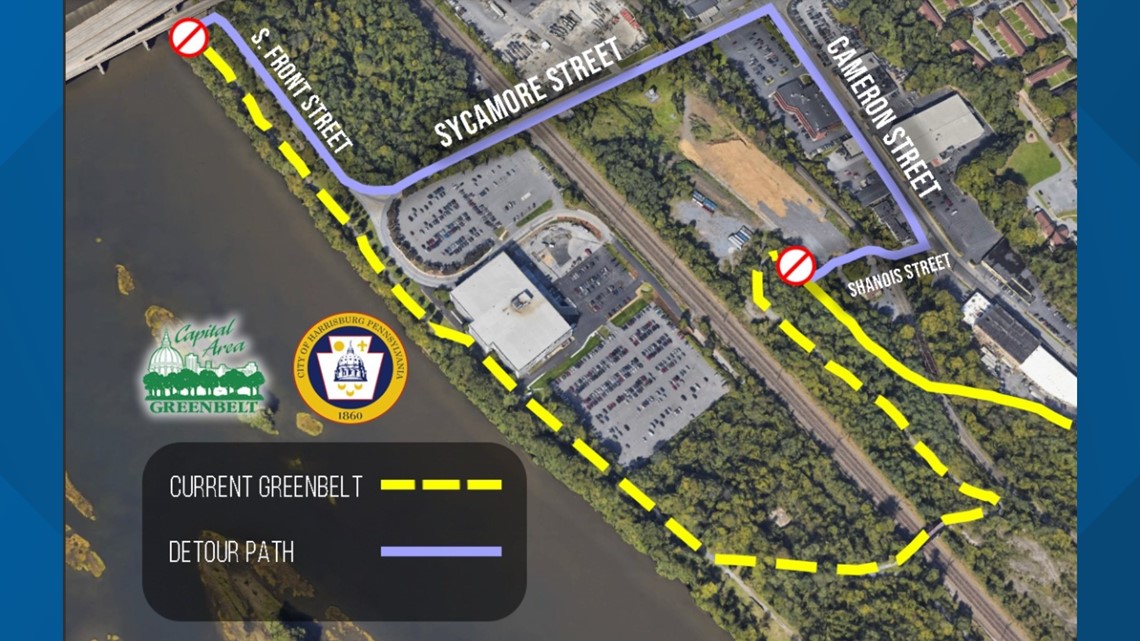 Capital Area Greenbelt will have detour in place during upcoming construction work, City of Harrisburg says - Vimarsana News