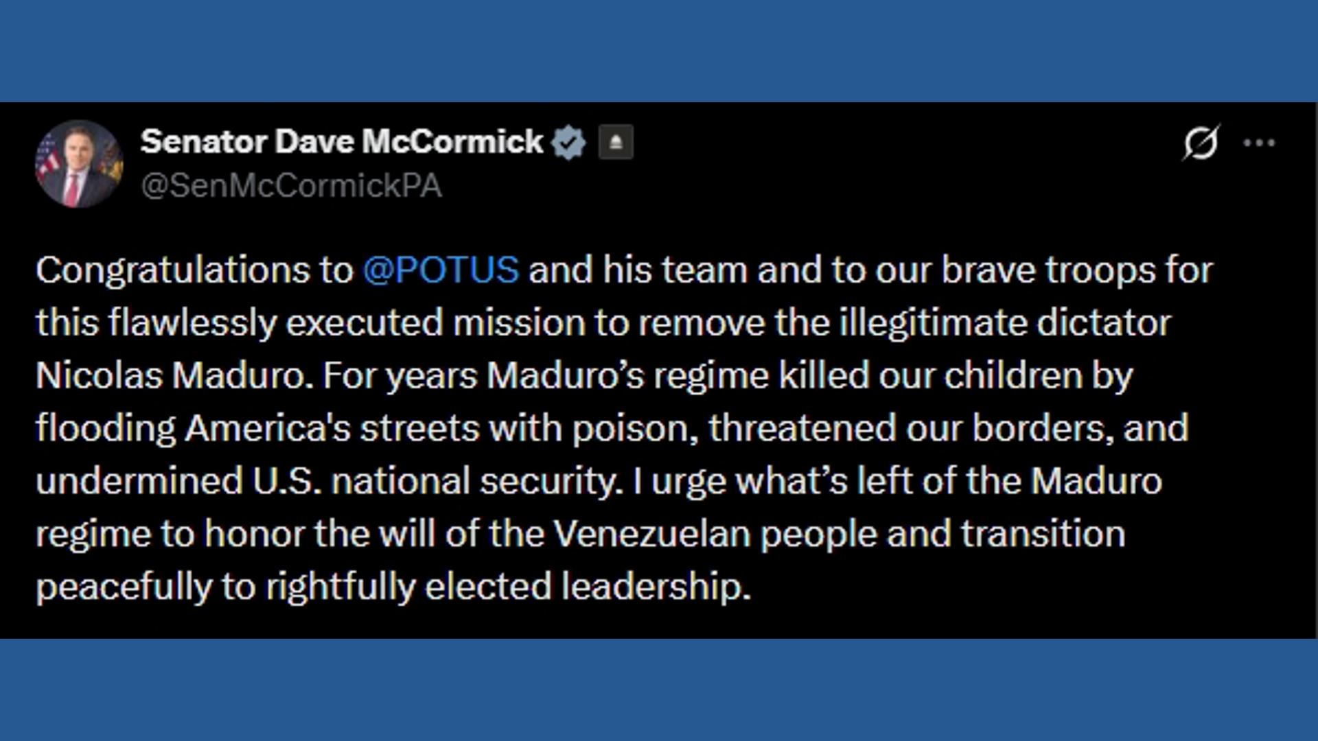 Pa. politicians react to the United States' capture and extraction of ...