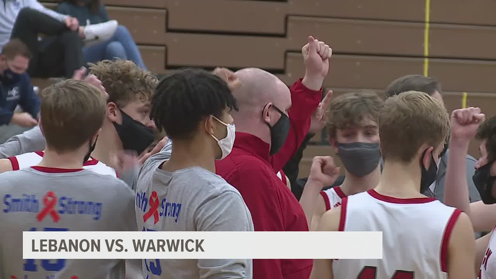 Warwick and Lebanon will share the section title.