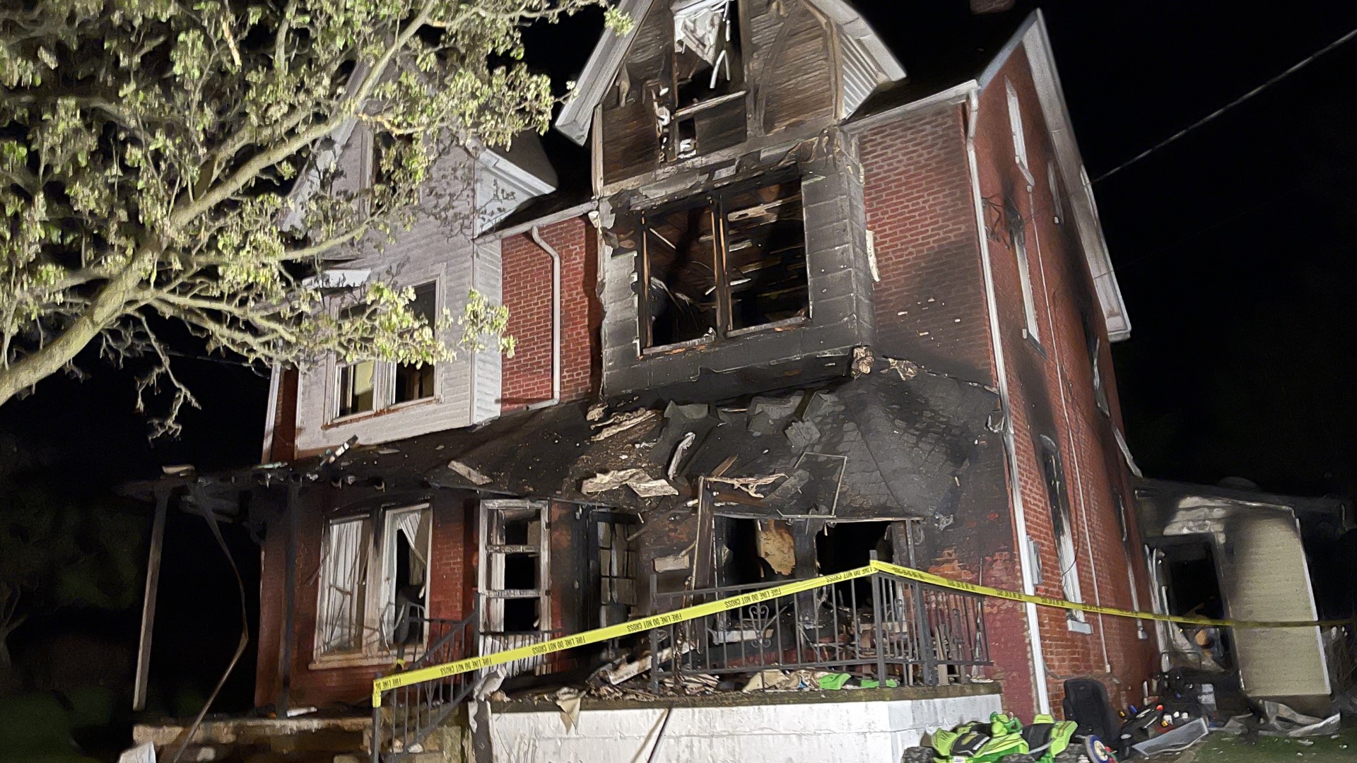 The fire broke out around 12:45 a.m. at a duplex in Columbia Borough. No one was injured, Lancaster County-Wide Communications said.