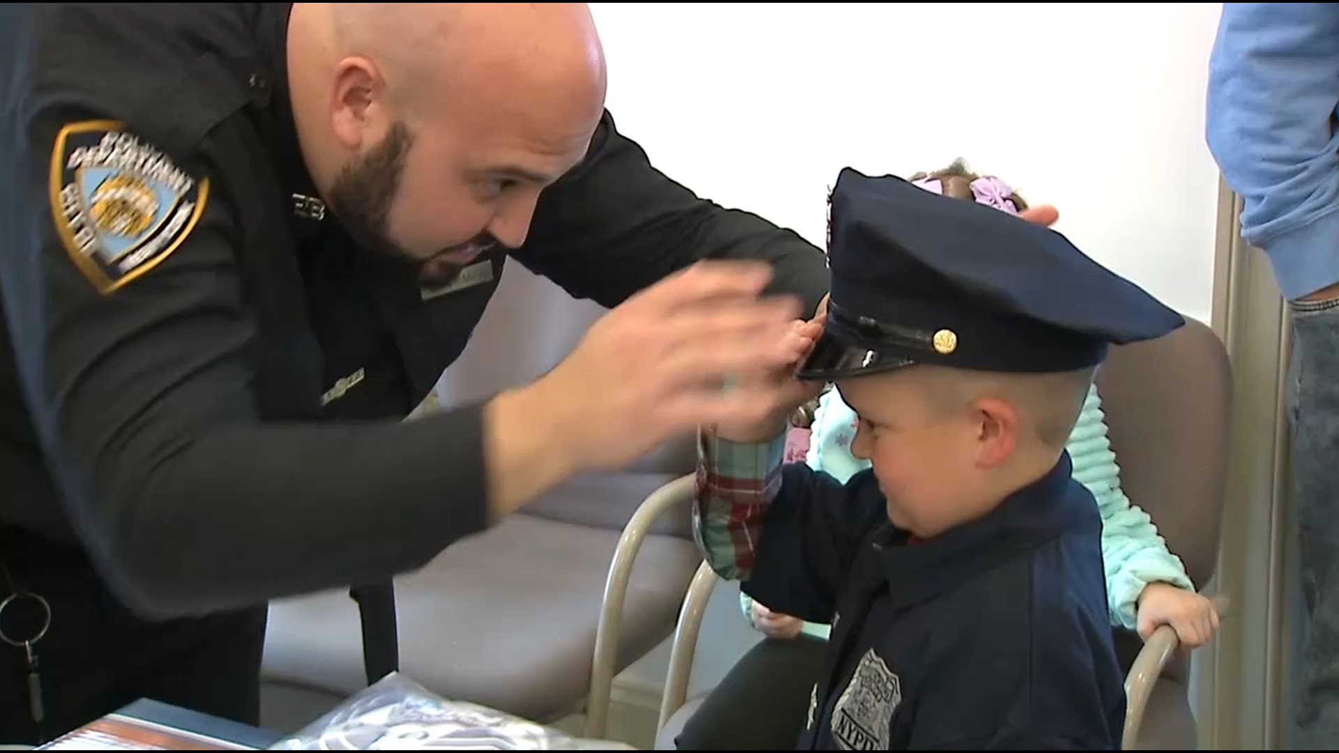 Eight-year-old Isaac Pruitt's dream is to become a police officer.