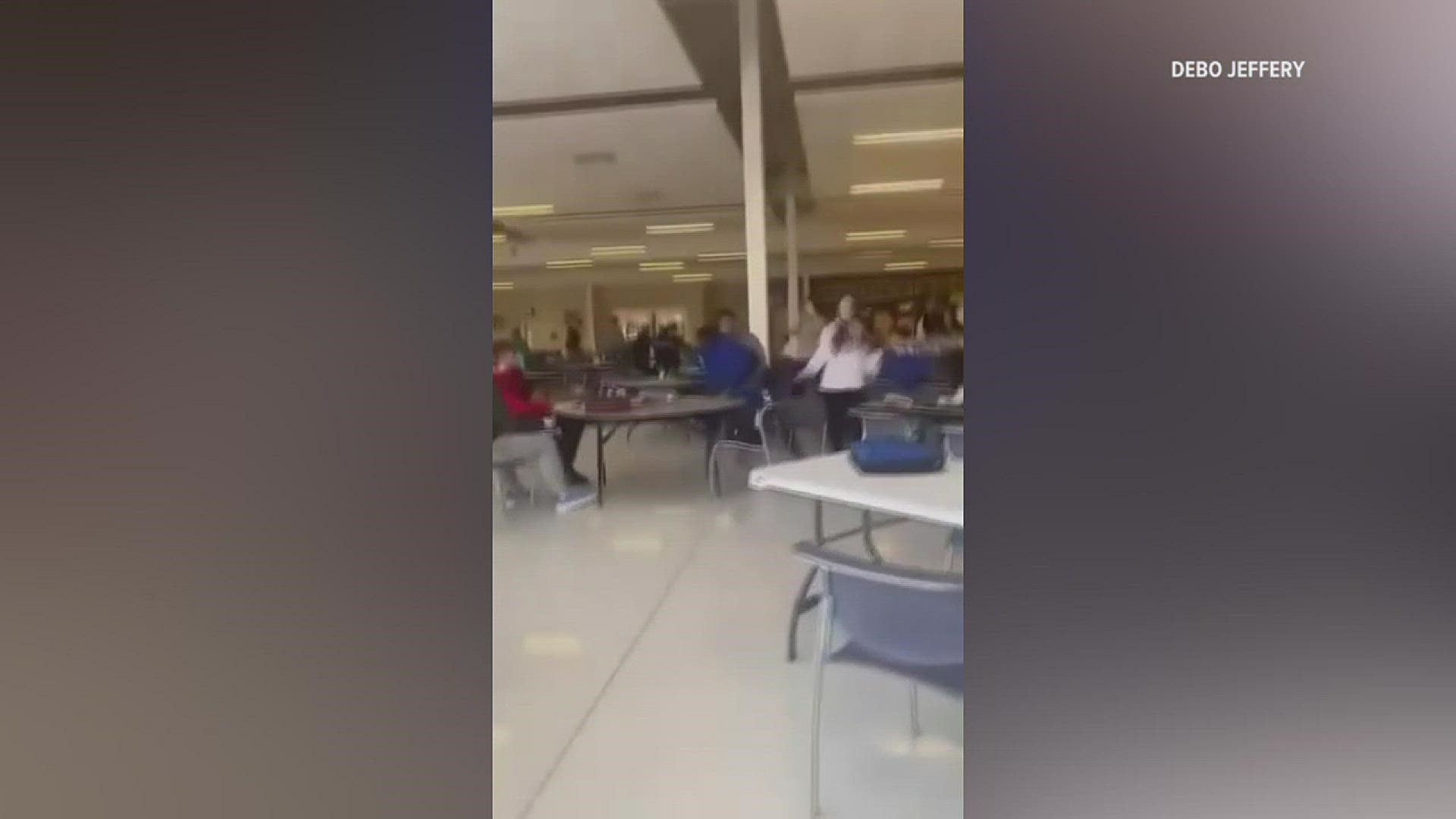 Shortly after the incident on Wednesday, videos began circulating on social media. The district says it is not reflective of their student body or staff.