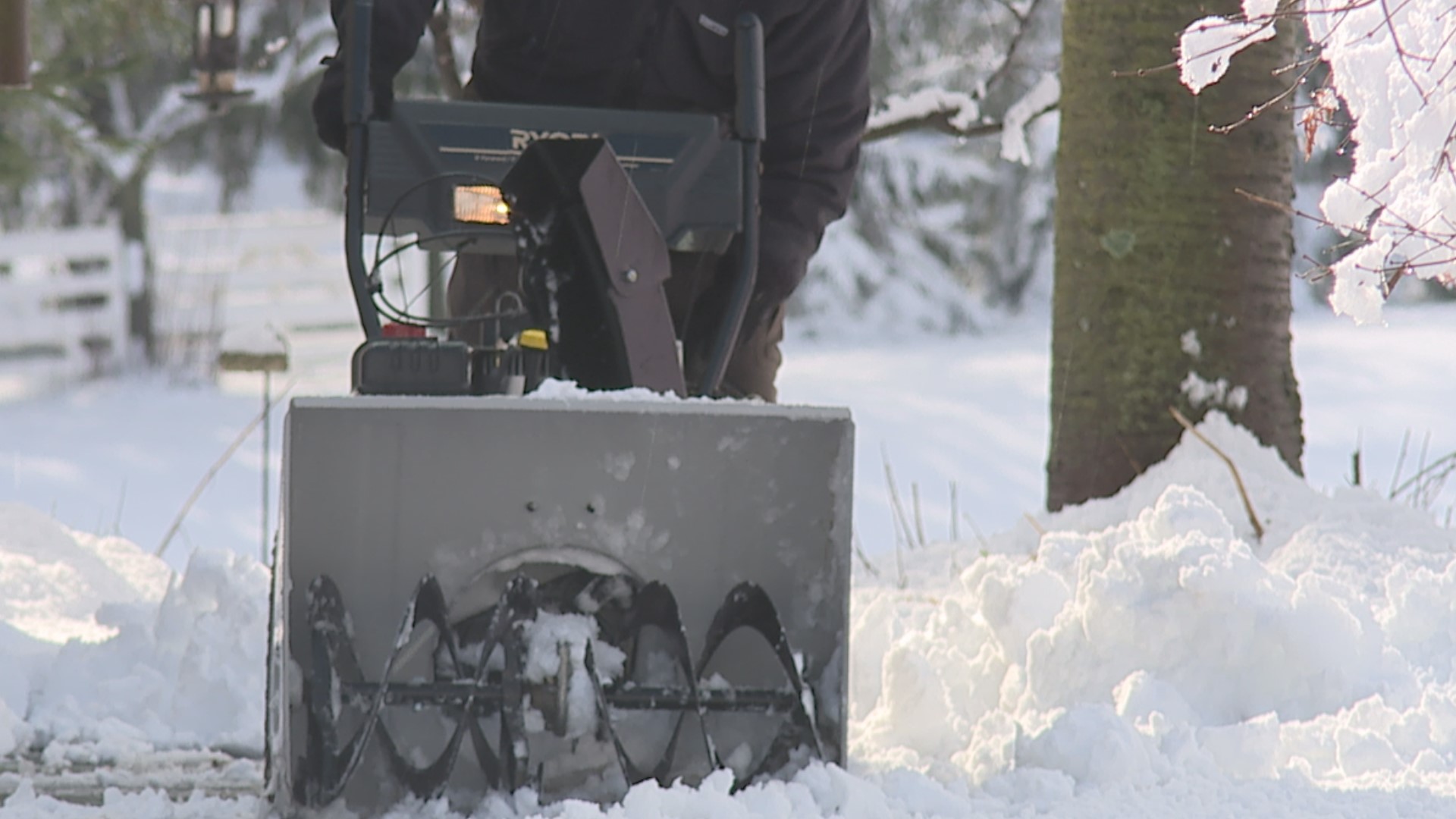 As much as five to six inches of snow fell across parts of the county.