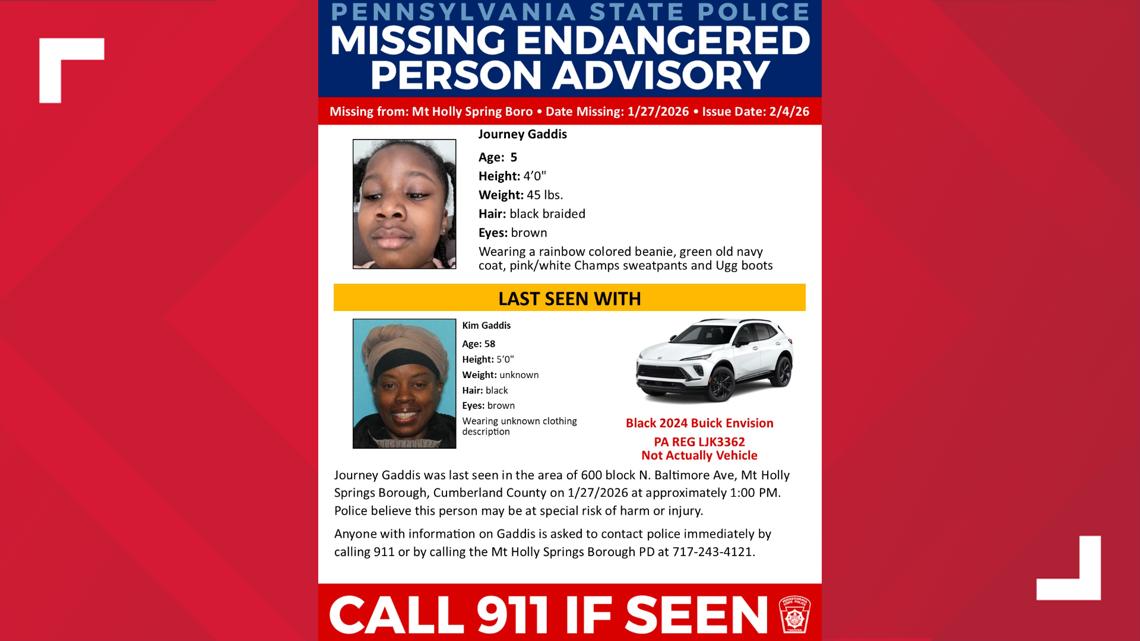 State Police searching for missing Cumberland County child | fox43.com