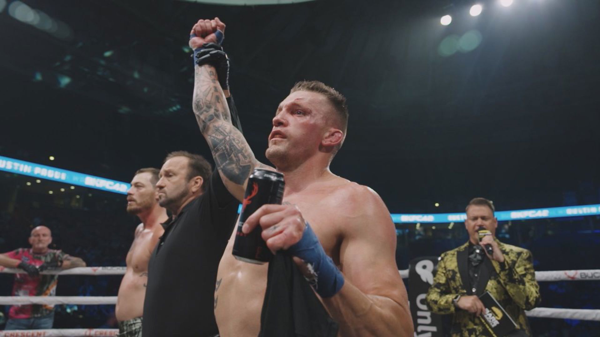 After appearances on "The Ultimate Fighter" and UFC, Dustin "The Disciple" Pague has returned to fighting with the Bare Knuckle Fighting Championship.