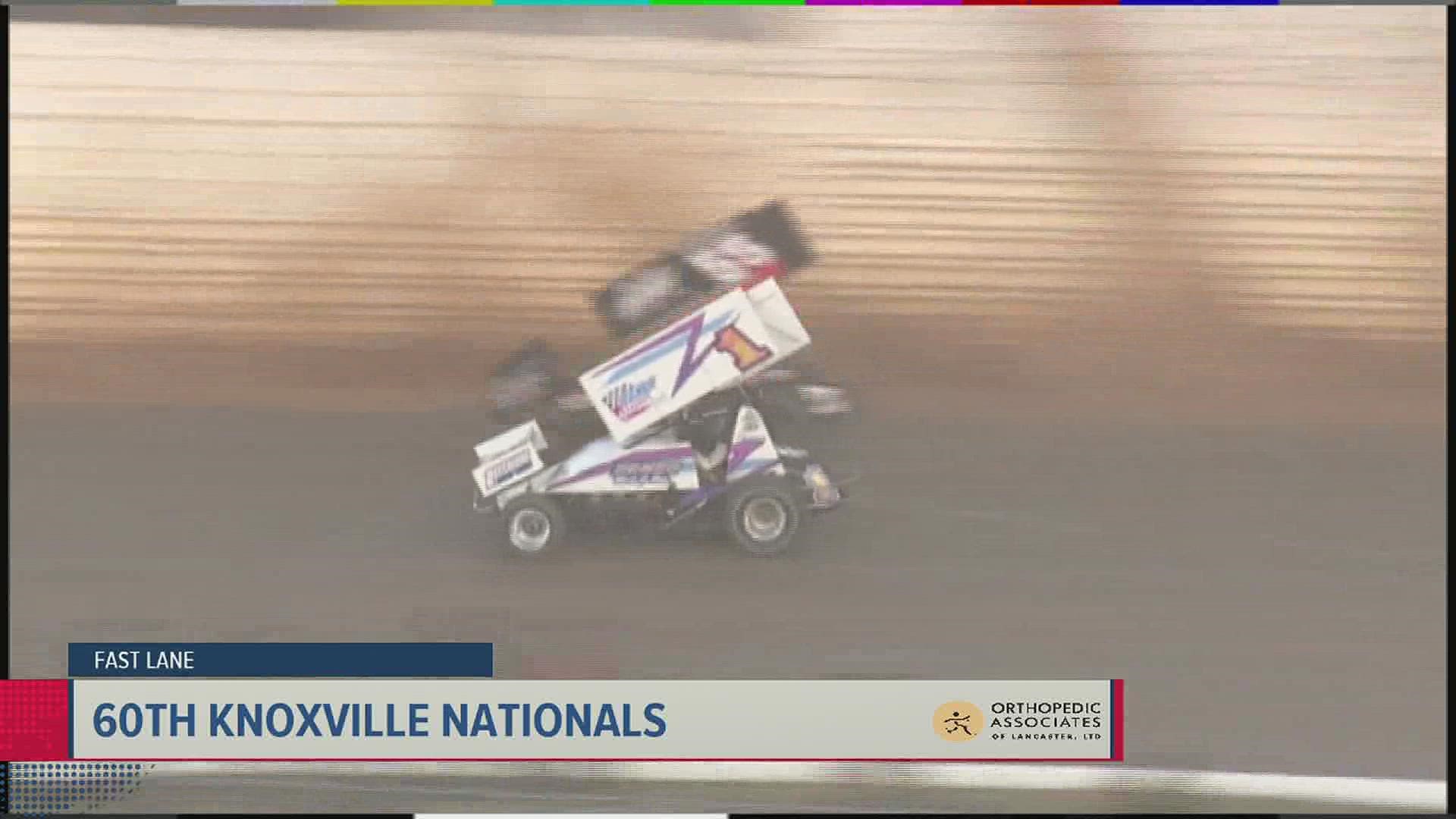 Kyle Larson wins first Knoxville Nationals; cashing in $176,000 on Saturday.
