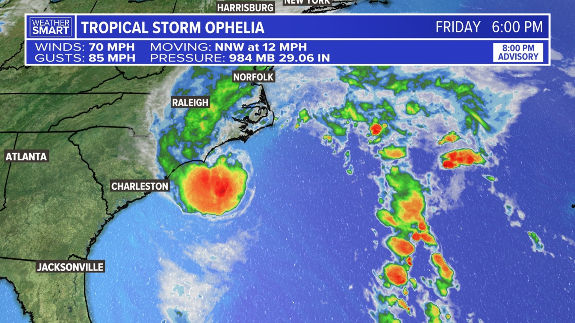 Tropical Storm Ophelia Set To Impact Pennsylvania, East Coast | Fox43.com