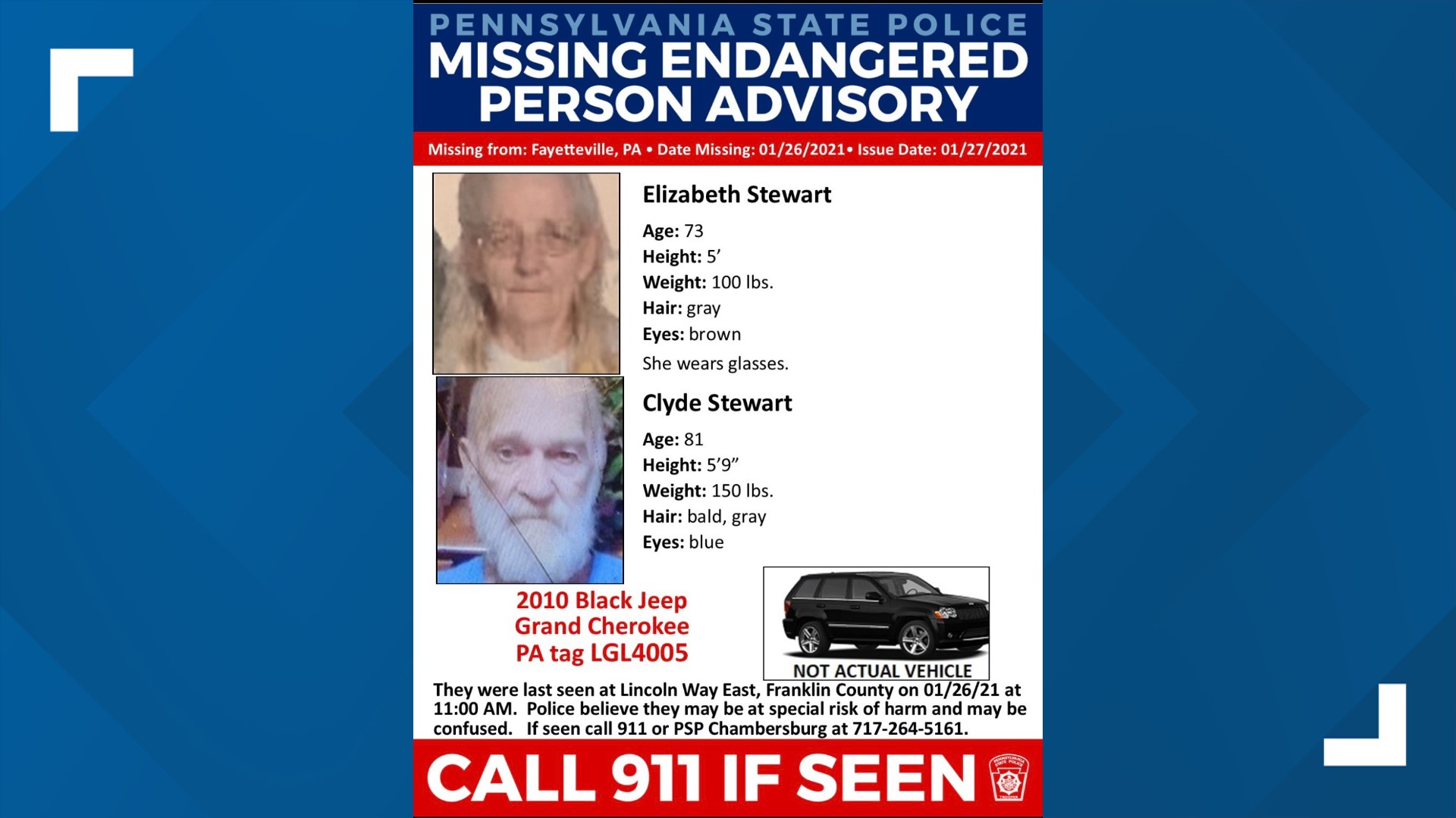 Update: Missing elderly couple from Franklin County have been found ...