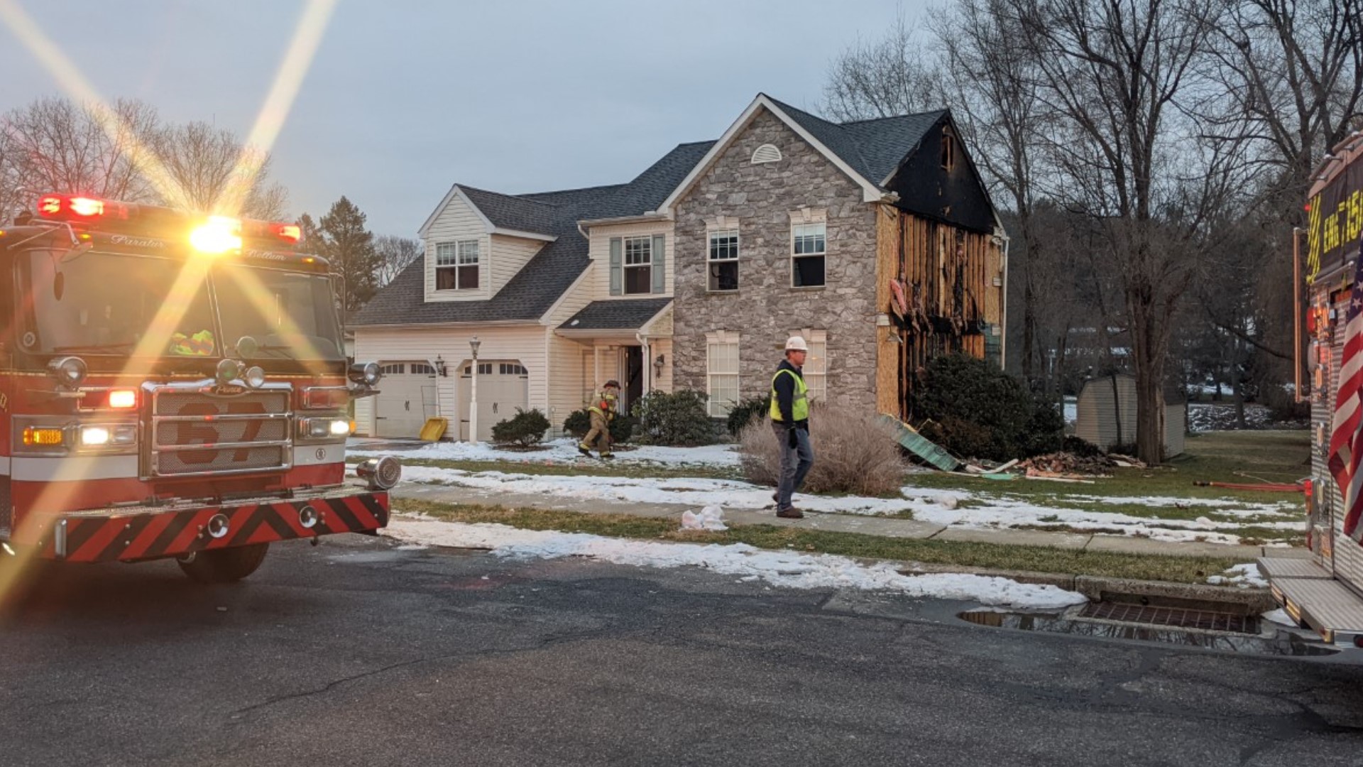 No injuries suffered after house fire in Lancaster County