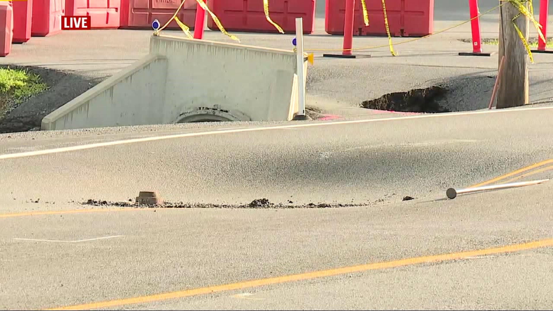 All Lanes of Rt. 442 Closed for Sinkhole
