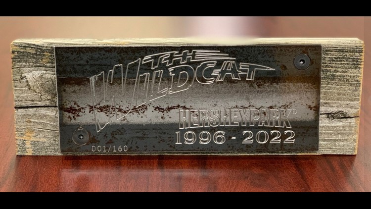 Own a bit of Hersheypark history with a piece of the Wildcat