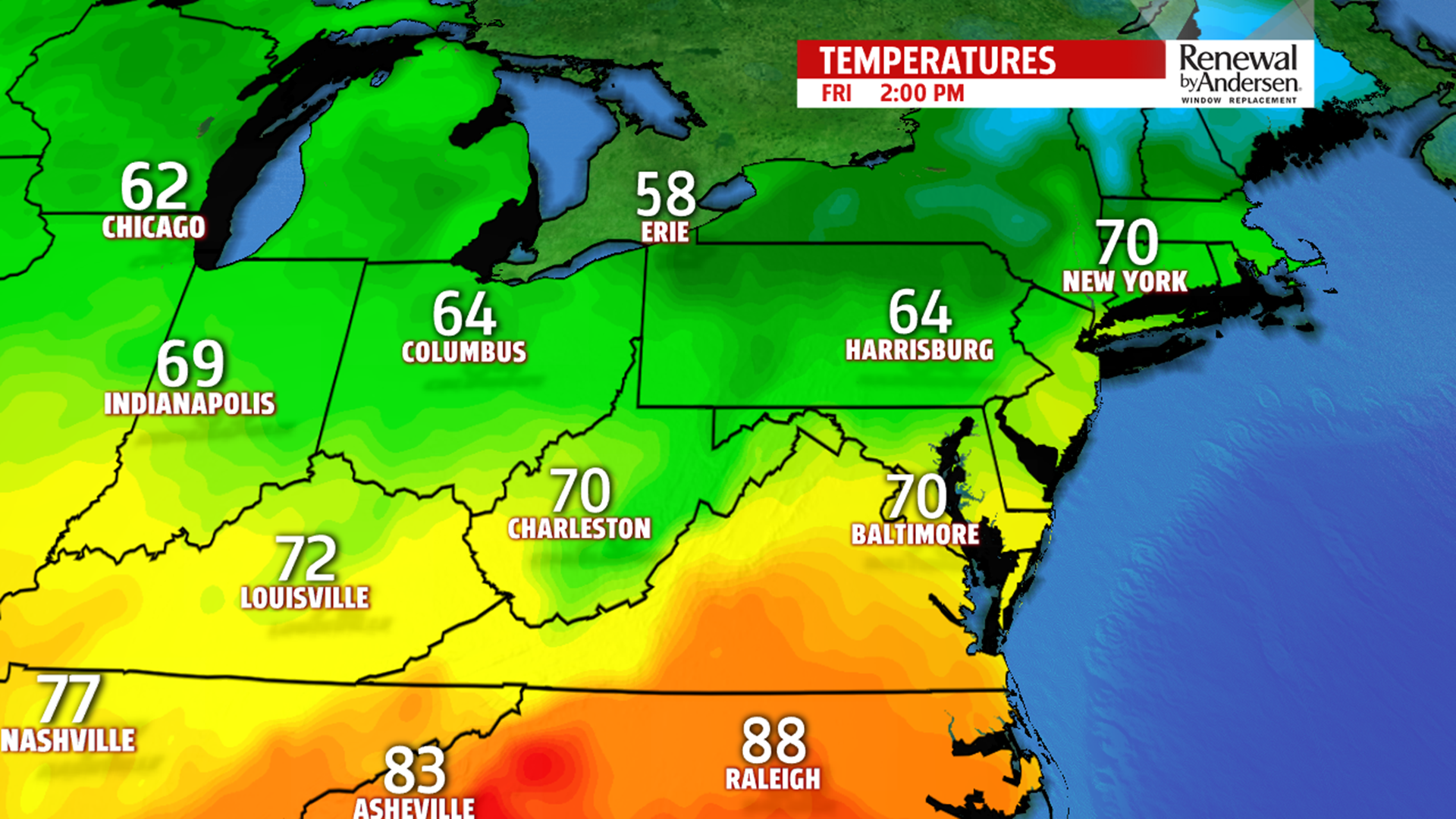 Briefly cooler with clouds and a few showers on Monday, then record ...