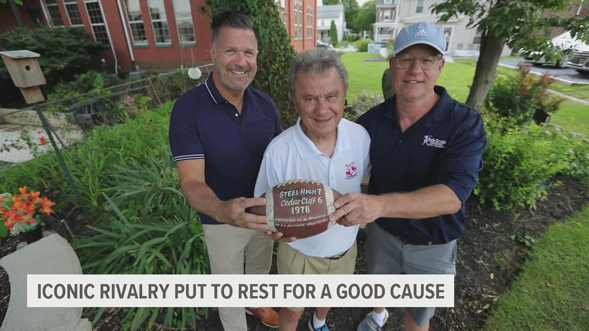 Decades later, one ball is bringing two players and a rival coach back together for something greater than what was left on the gridiron.