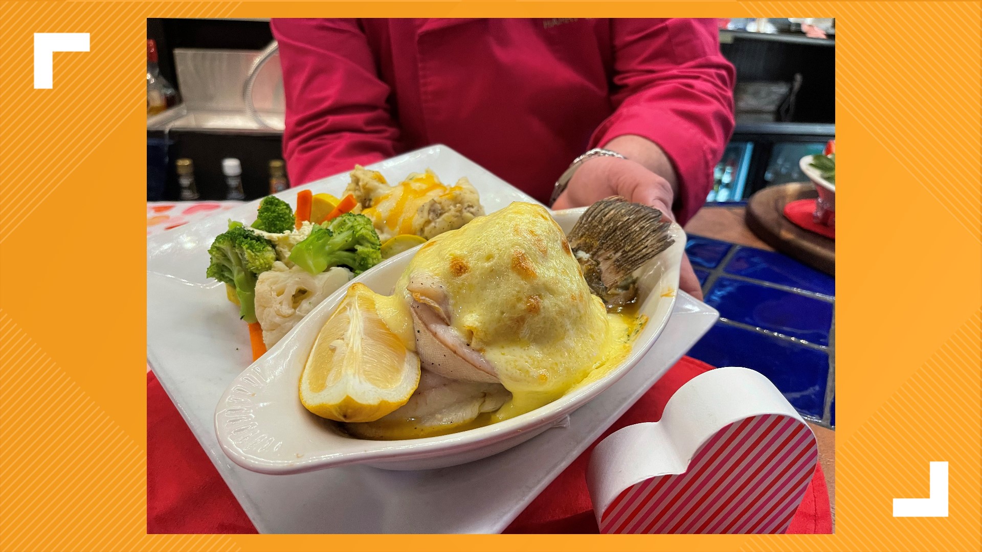 Cupid and his bow are waiting just around the corner as Valentine's Day fast approaches. Taste the love with Olivia's stuffed flounder Imperial and 'kiss'mopolitan.