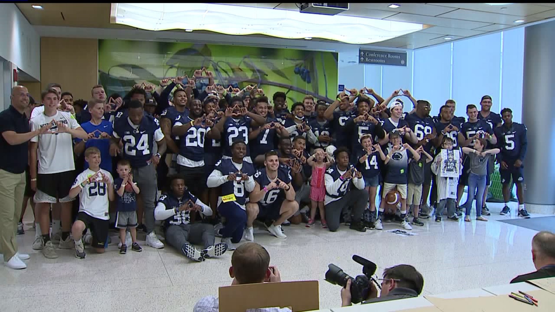 Penn State players at Hershey Medical Center