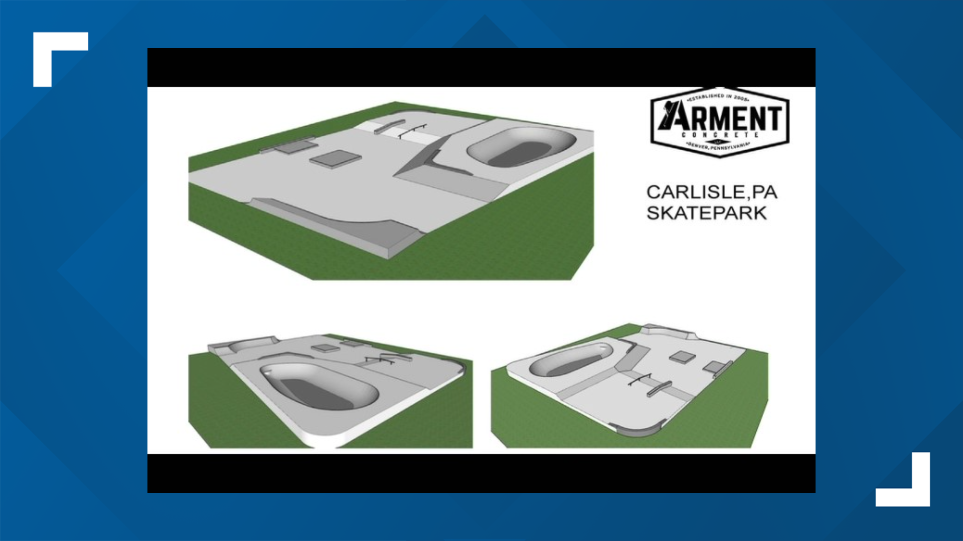 The new skate park will include a small skate bowl, as well as a lot of flat area that will have some street skate obstacles.