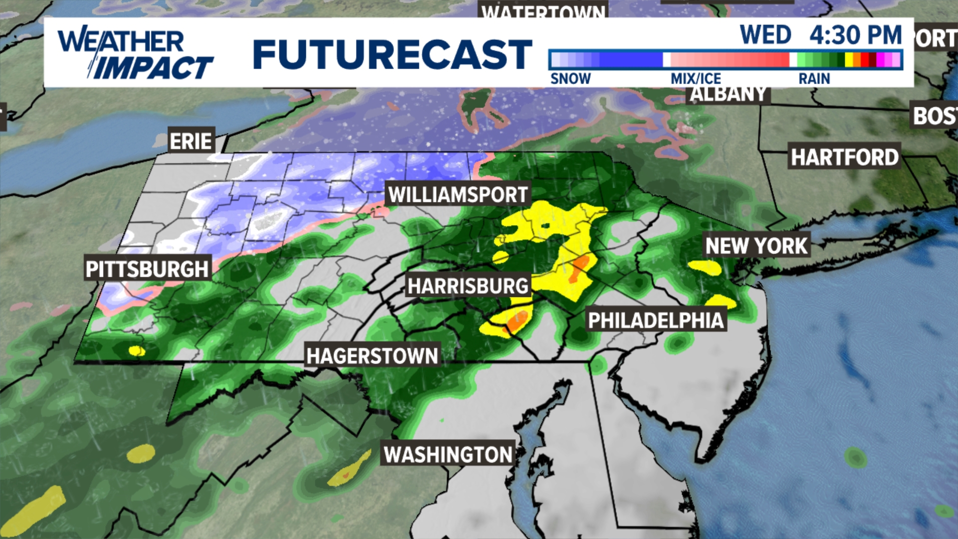 Showers arrive during the afternoon and end early during the evening. A few flurries Friday lead to the coldest air yet this weekend!